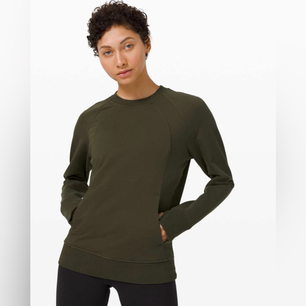 lululemon athletica Olive Green Sweatshirt